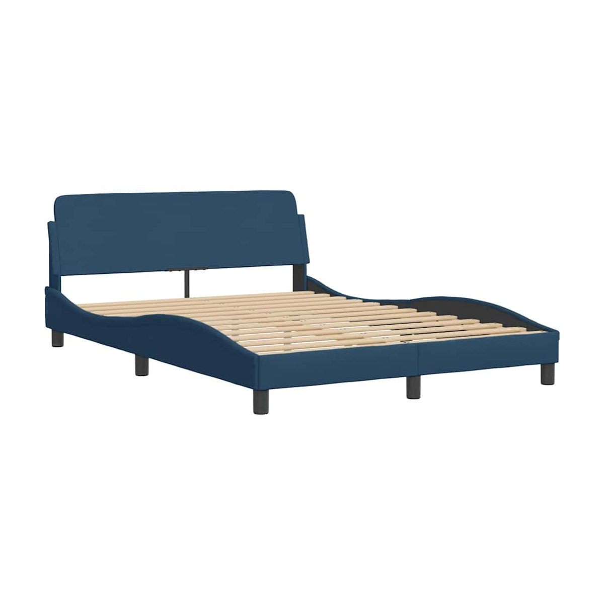 Vidaxl Polsterbett mit Kopfteil in Blau, B/T/H: 120 x 200 cm - Bild 2