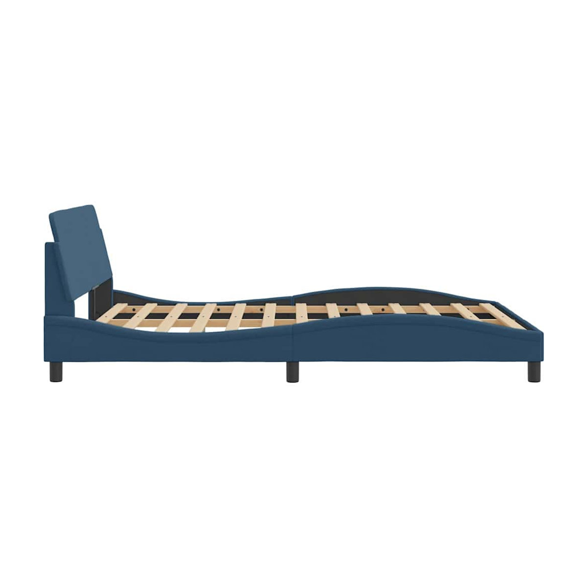 Vidaxl Polsterbett mit Kopfteil in Blau, B/T/H: 120 x 200 cm - Bild 4