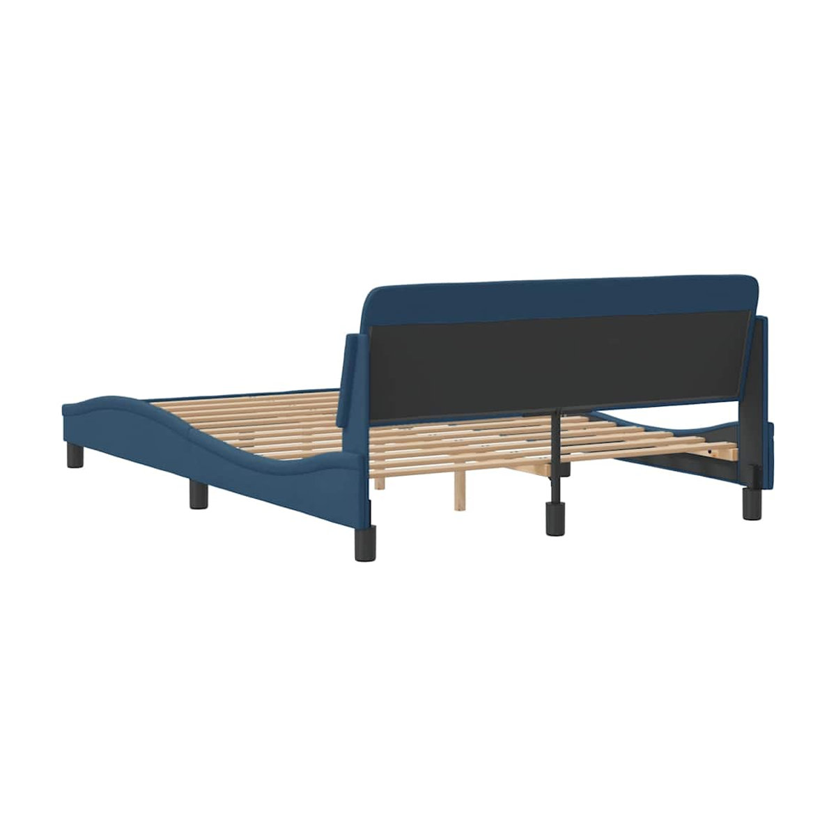 Vidaxl Polsterbett mit Kopfteil in Blau, B/T/H: 120 x 200 cm - Bild 5