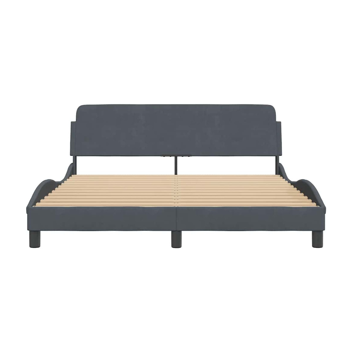 Vidaxl Polsterbett Modern in Anthrazit aus Samt, B/T: 160 x 200 cm - Bild 2