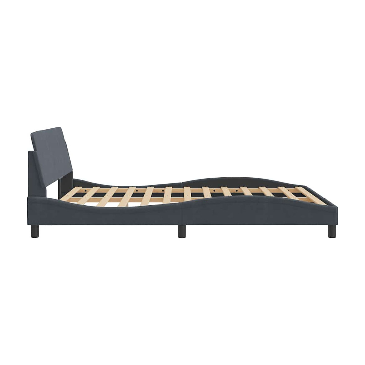 Vidaxl Polsterbett Modern in Anthrazit aus Samt, B/T: 160 x 200 cm - Bild 3