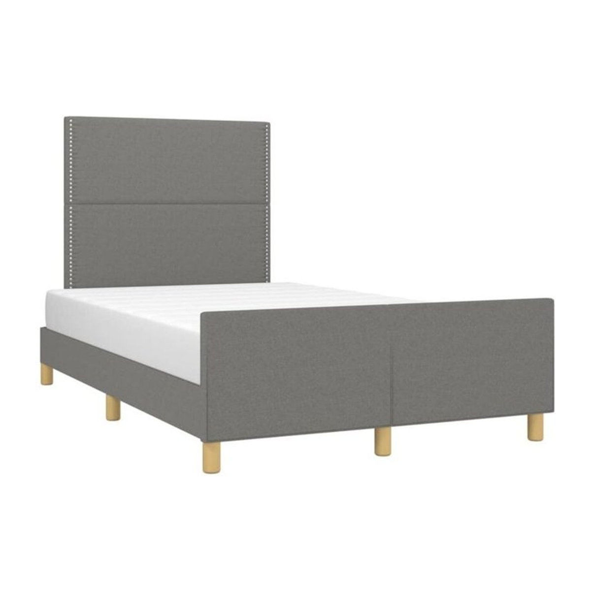vidaxl Polsterbett Modern in Anthrazit aus Stoff und Holzwerkstoff B/T/H: 200 x 120 x 118 cm - Bild 1