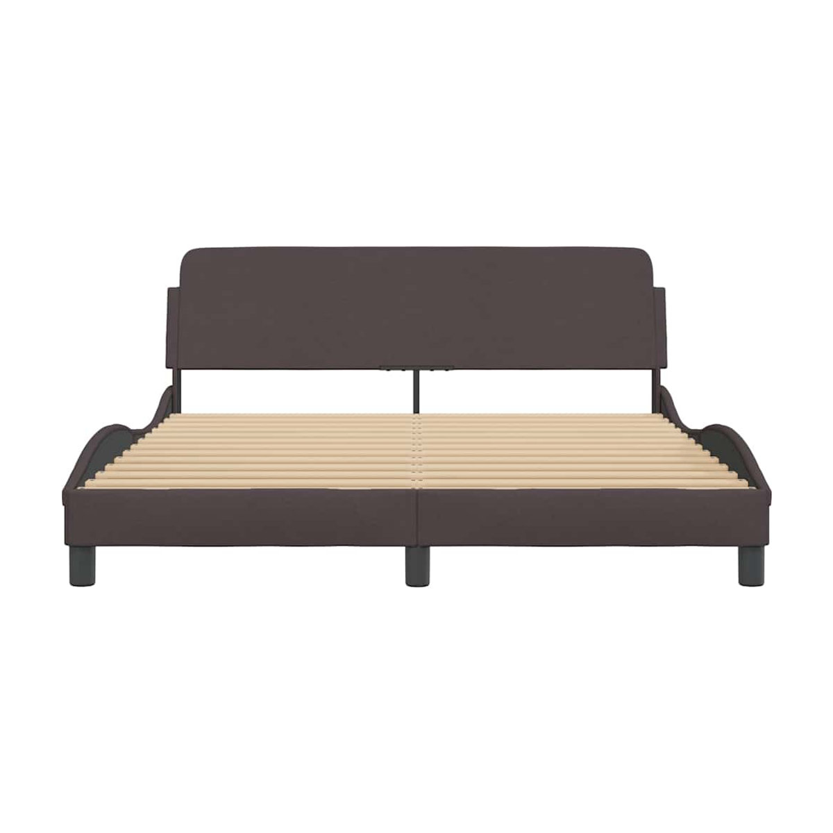 Vidaxl Polsterbett Modern in Braun aus Stoff, B/T: 160 x 200 cm - Bild 4