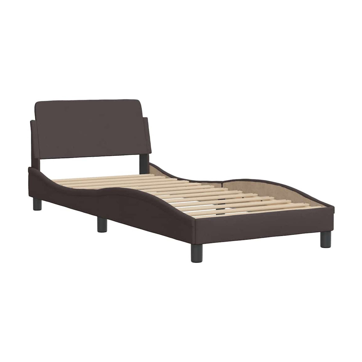 Vidaxl Polsterbett Modern in Braun aus Stoff, B/T: 90 x 200 cm - Bild 2