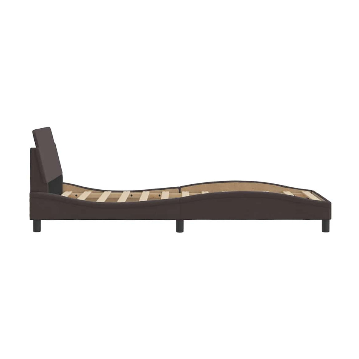 Vidaxl Polsterbett Modern in Braun aus Stoff, B/T: 90 x 200 cm - Bild 4