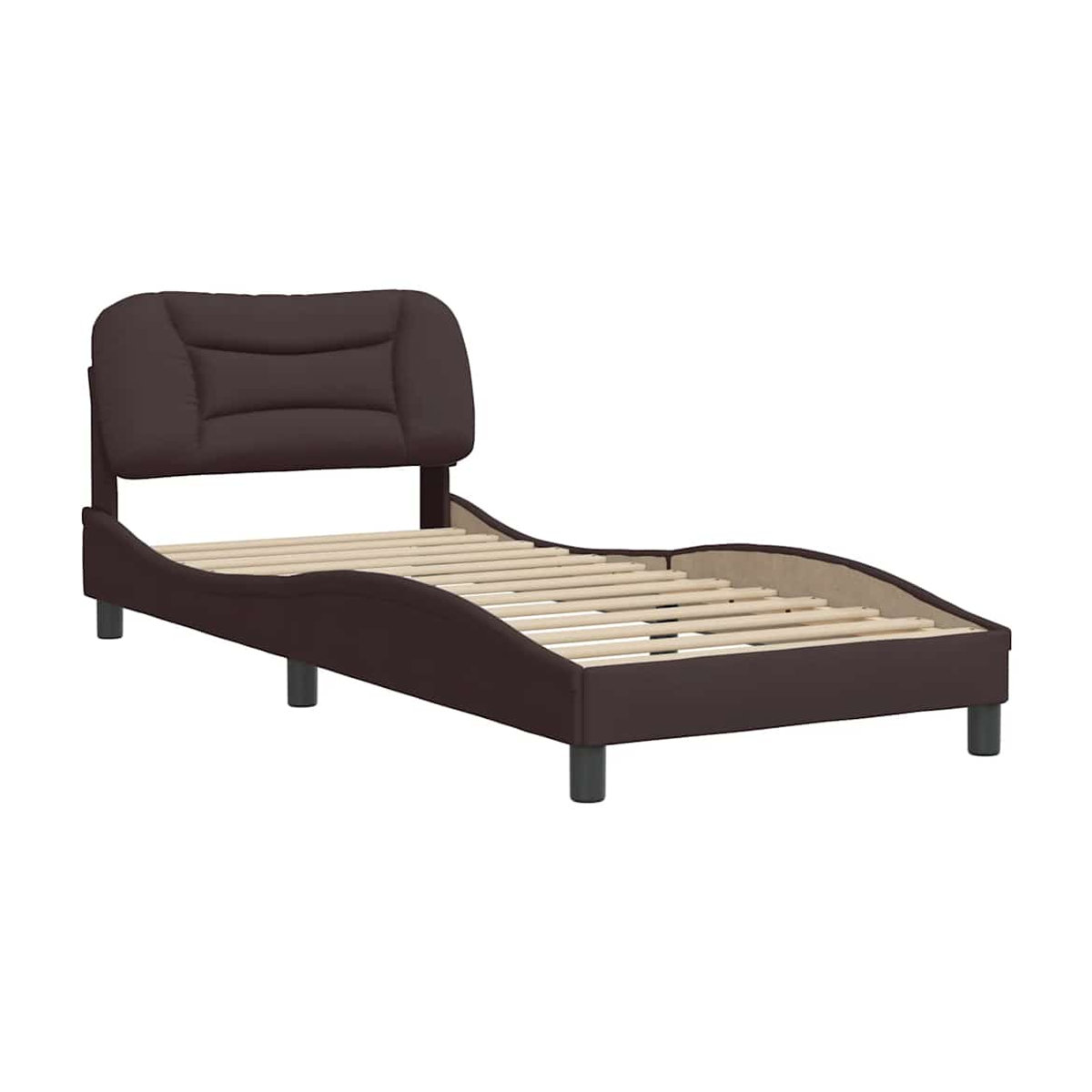 Vidaxl Polsterbett Modern in Braun aus Stoff und Holzwerkstoff, B/T/H: 90 x 200 cm - Bild 3
