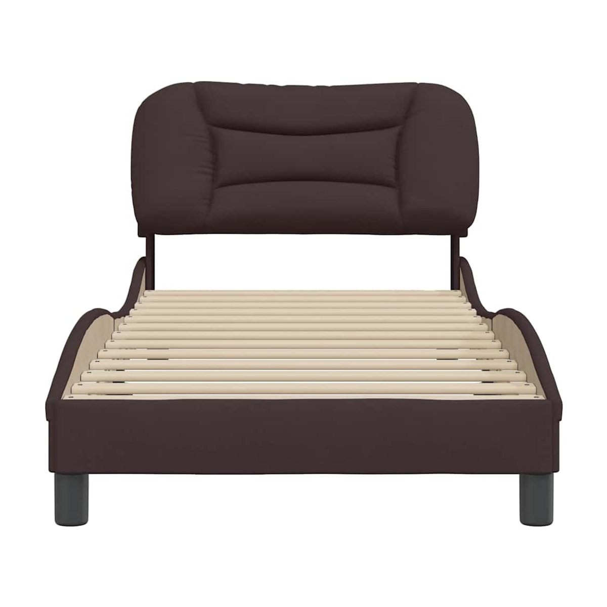 Vidaxl Polsterbett Modern in Braun aus Stoff und Holzwerkstoff, B/T/H: 90 x 200 cm - Bild 4