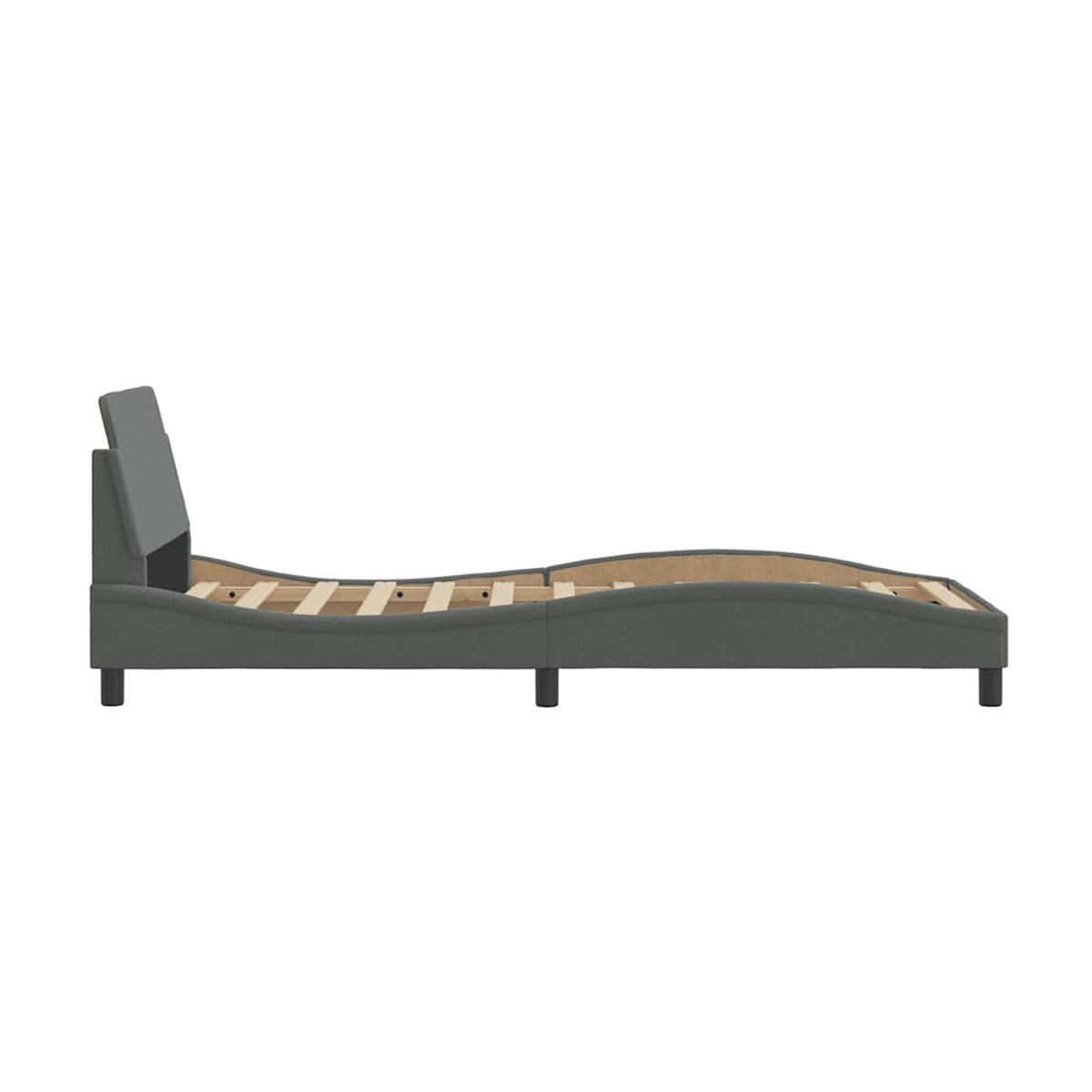 Vidaxl Polsterbett Modern in Grau, Stoffbezogen, B: 80 cm, L: 200 cm - Bild 2