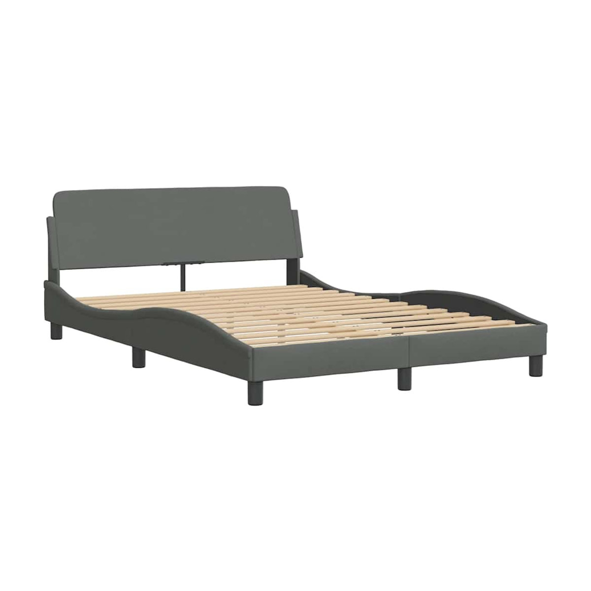 Vidaxl Polsterbett Modern in Grau, Stoffbezogen, B/T/H: 120 x 200 cm - Bild 2