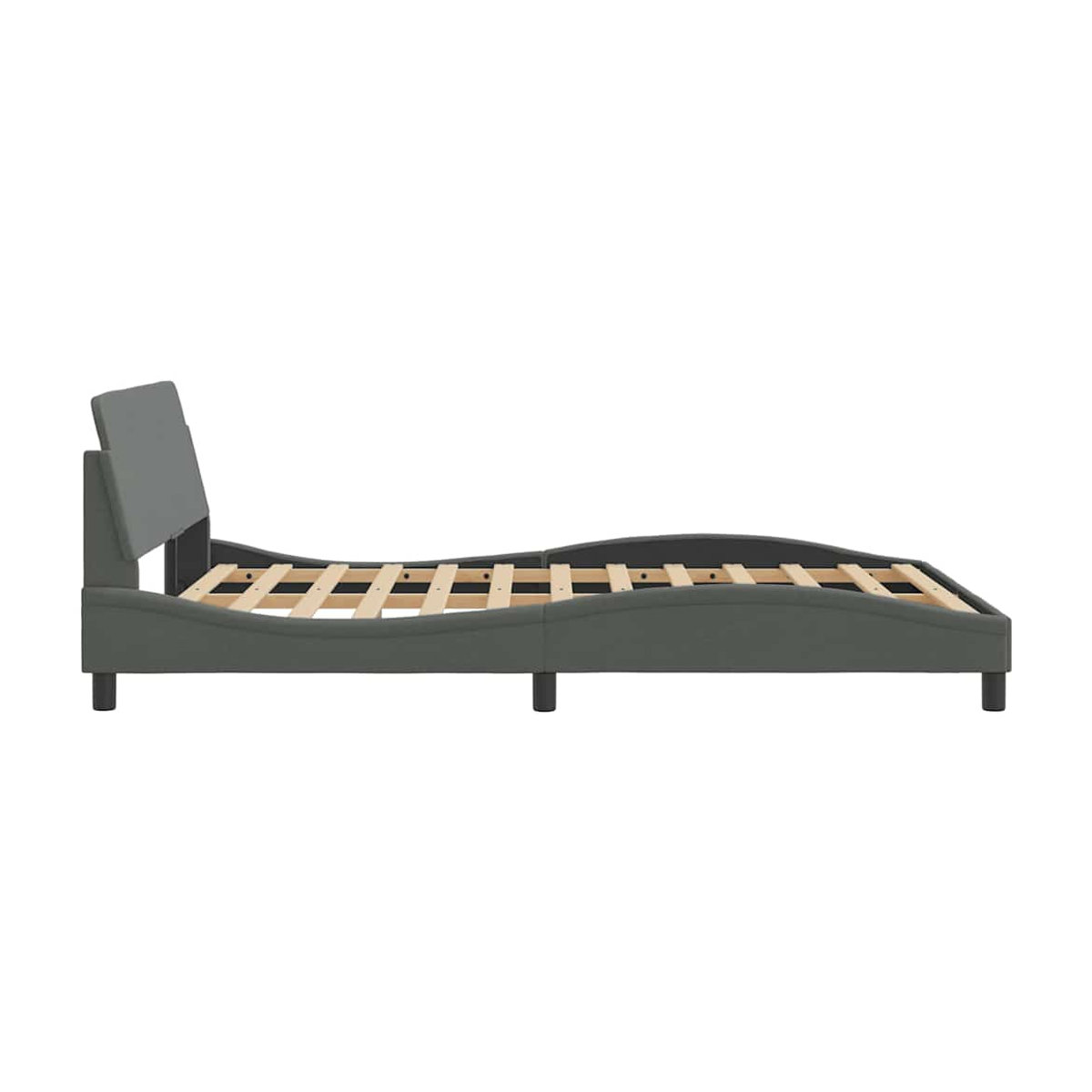 Vidaxl Polsterbett Modern in Grau, Stoffbezogen, B/T/H: 120 x 200 cm - Bild 4