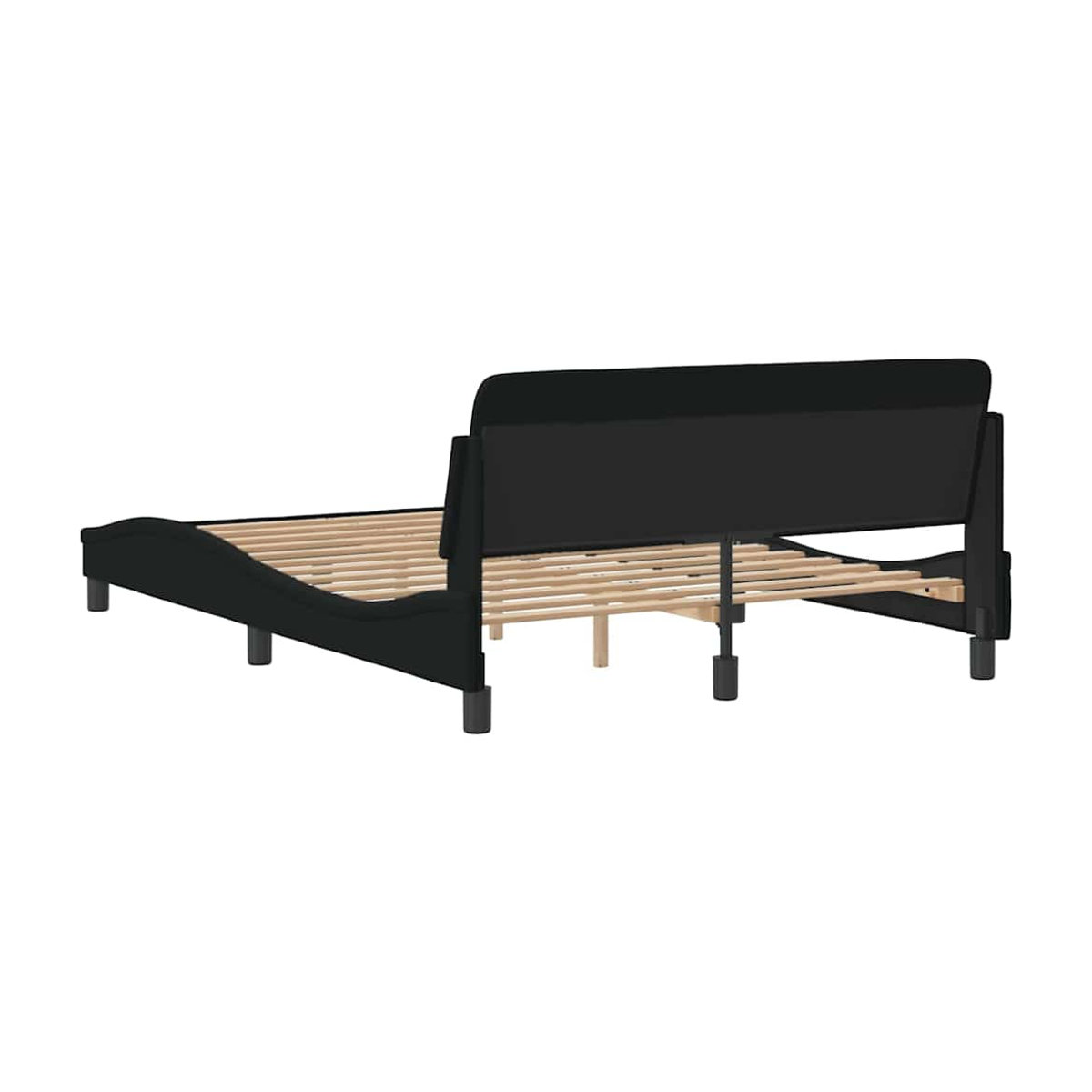 Vidaxl Polsterbett Modern in Schwarz mit Stoffbezug, B/T/H: 140 x 200 cm - Bild 2