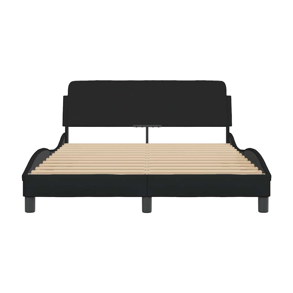 Vidaxl Polsterbett Modern in Schwarz mit Stoffbezug, B/T/H: 140 x 200 cm - Bild 4