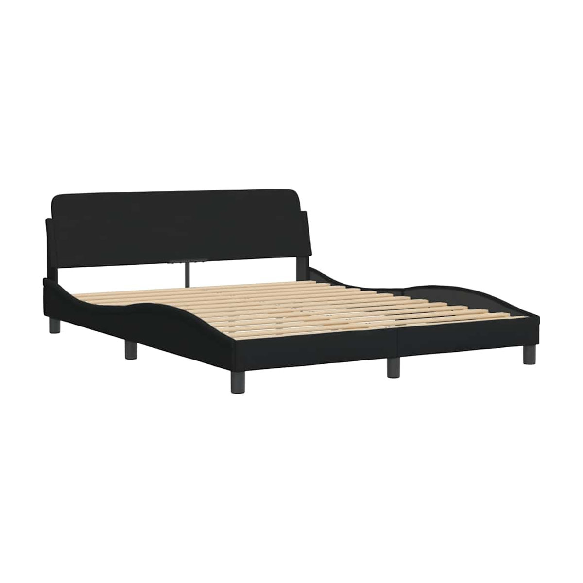 Vidaxl Polsterbett Modern in Schwarz, Stoffbezogen, B: 160 cm, L: 200 cm - Bild 4