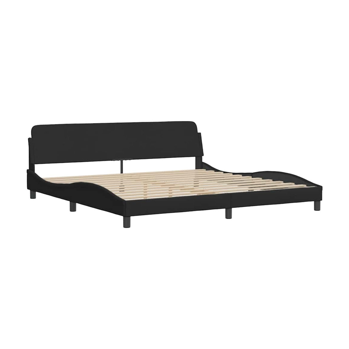 Vidaxl Polsterbett Modern in Schwarz, Stoffbezogen, B/T: 200 x 200 cm - Bild 2