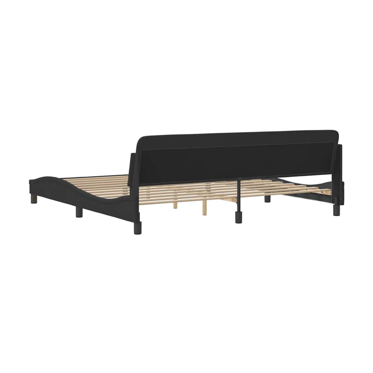 Vidaxl Polsterbett Modern in Schwarz, Stoffbezogen, B/T: 200 x 200 cm - Bild 4