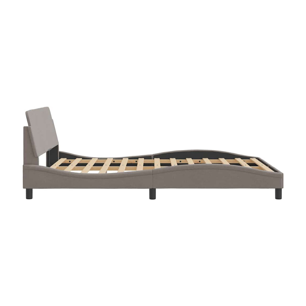 Vidaxl Polsterbett Modern in Taupe Meliert, Stoffbezogen, B/T/H: 120 x 200 cm - Bild 2