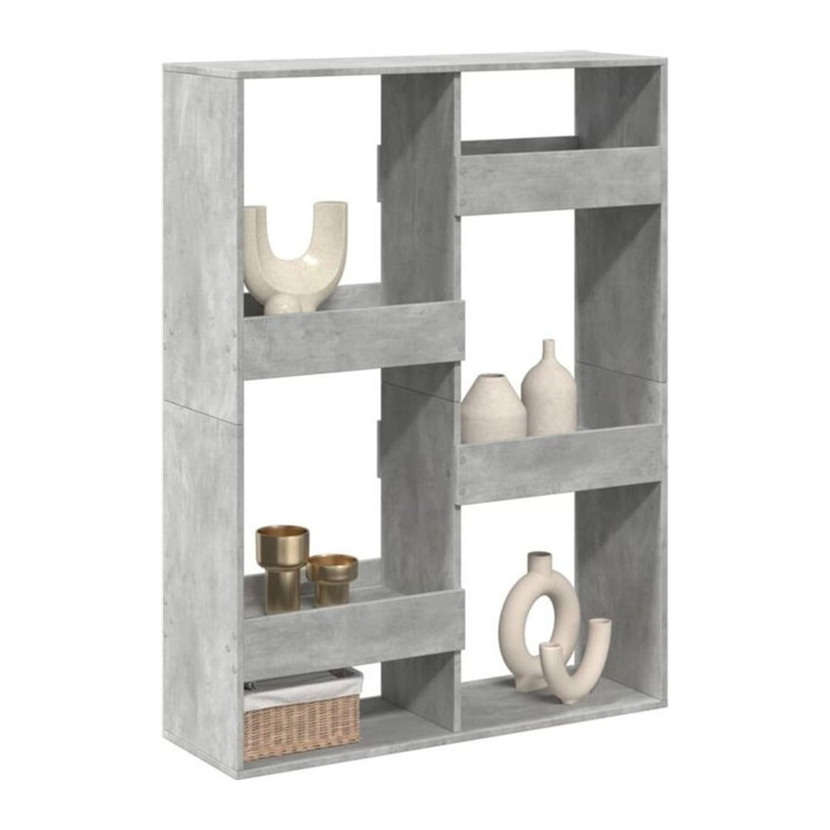 Vidaxl Raumteiler aus Holzwerkstoff in Grau, freistehend, B/T/H: 100 x 33 x 135 cm - Bild 1