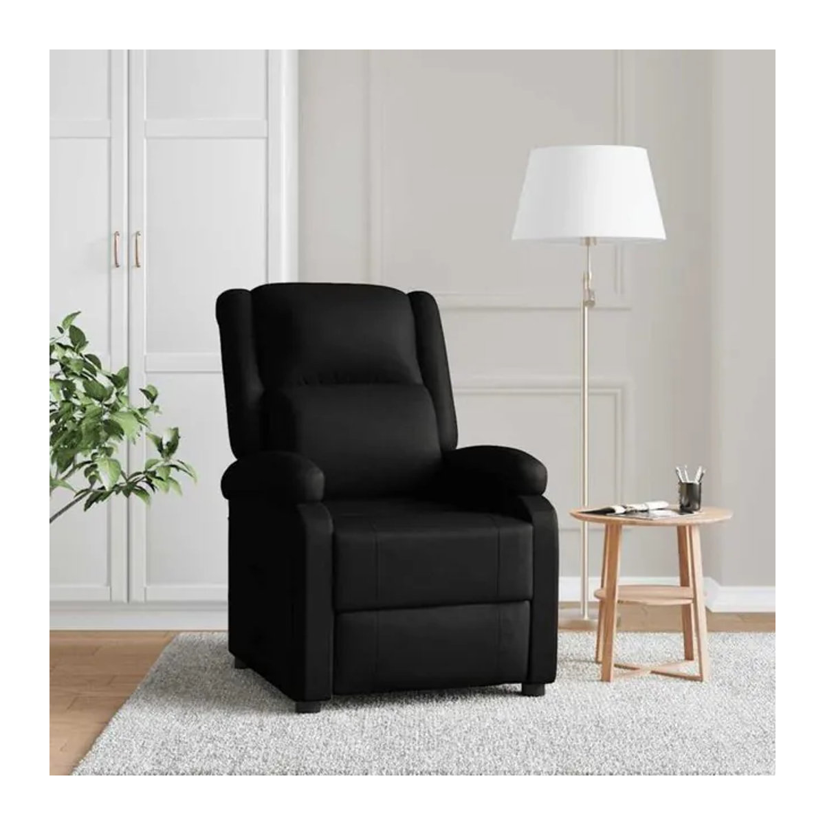 Vidaxl Relaxsessel in Schwarz aus Kunstleder - Bild 1