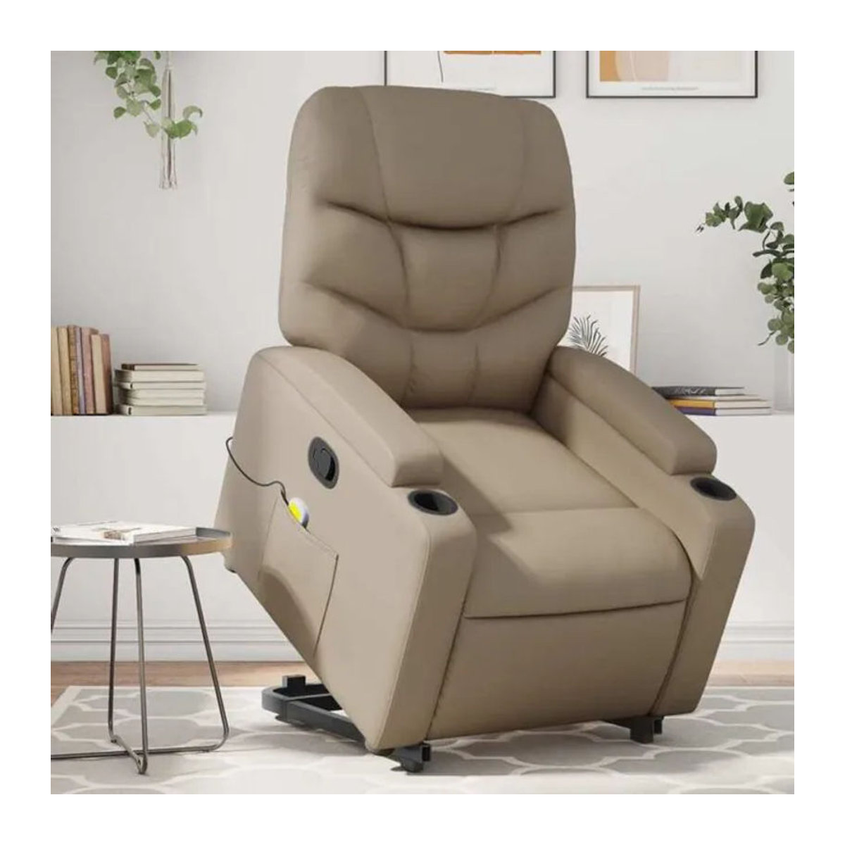 VIDAXL Relaxsessel mit Aufstehhilfe aus Kunstleder in Braun und Beige - Bild 1