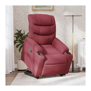 vidaxl Relaxsessel mit Aufstehhilfe aus Stoff in Rot, B/T/H: 75,5 x 93 x 99,5 cm