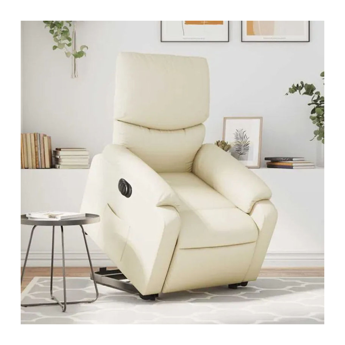 Vidaxl Relaxsessel mit elektrischer Aufstehhilfe in Beige aus Kunstleder - Bild 1