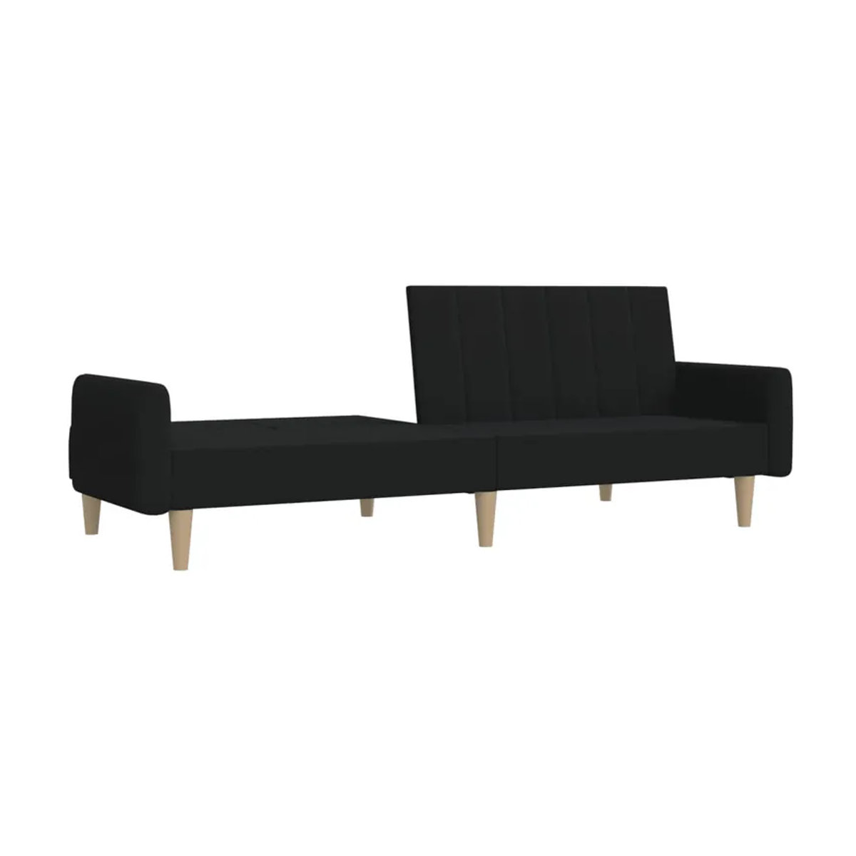 Vidaxl Schlafsofa 2-Sitzer in Schwarz mit Stoffbezug im modernen Design - Bild 2