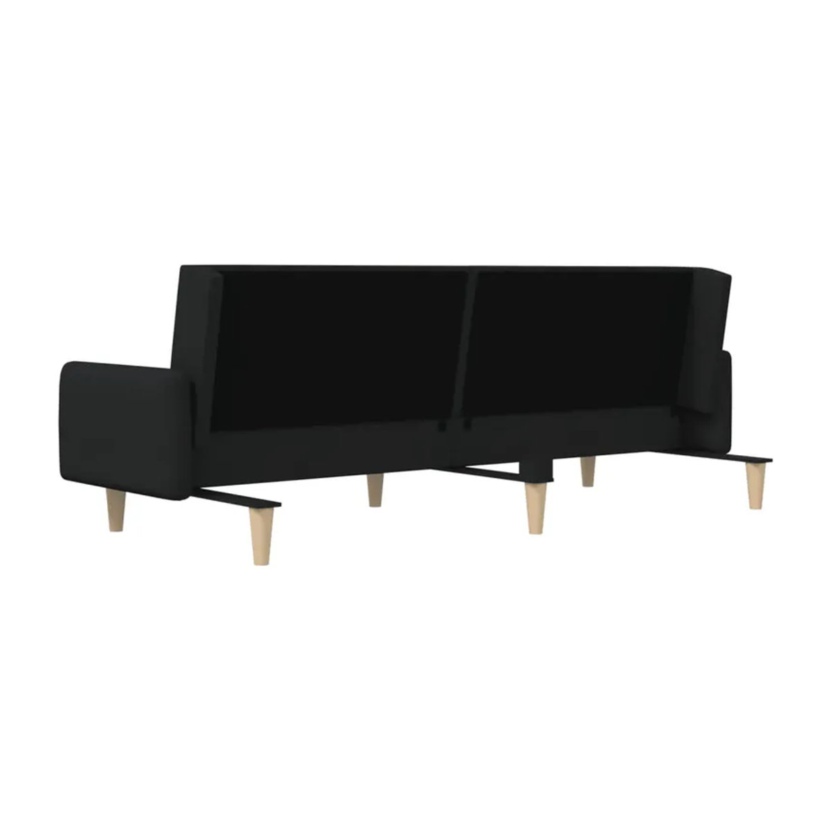 Vidaxl Schlafsofa 2-Sitzer in Schwarz mit Stoffbezug im modernen Design - Bild 4