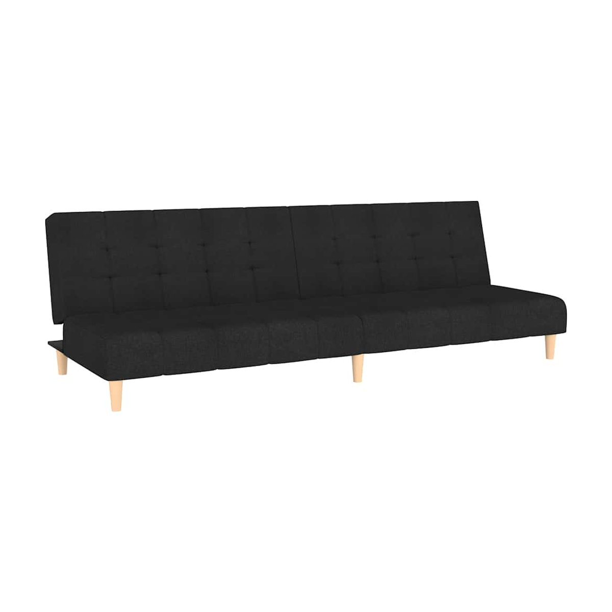 Vidaxl Schlafsofa 2-Sitzer in Schwarz mit Stoffbezug im modernen Design - Bild 2