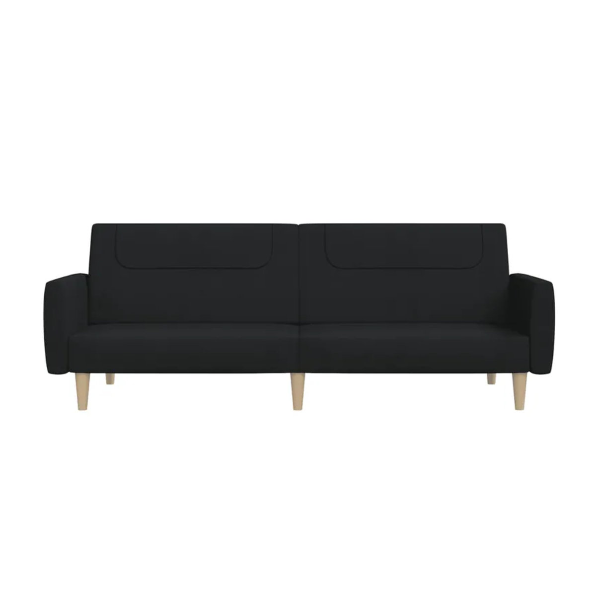 Vidaxl Schlafsofa 2-Sitzer in Schwarz mit Stoffbezug im modernen Design - Bild 2
