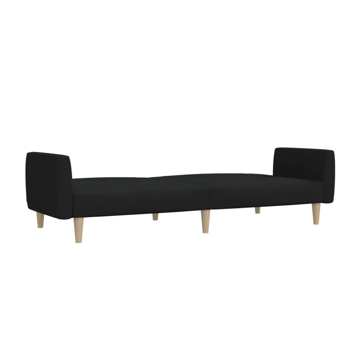 Vidaxl Schlafsofa 2-Sitzer in Schwarz mit Stoffbezug im modernen Design - Bild 3