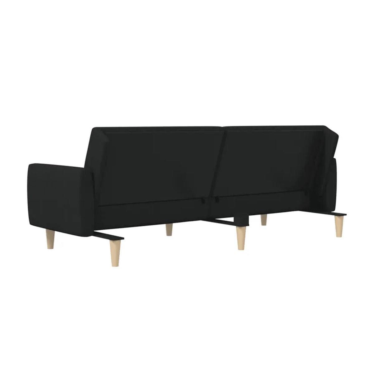 Vidaxl Schlafsofa 2-Sitzer in Schwarz mit Stoffbezug im modernen Design - Bild 6