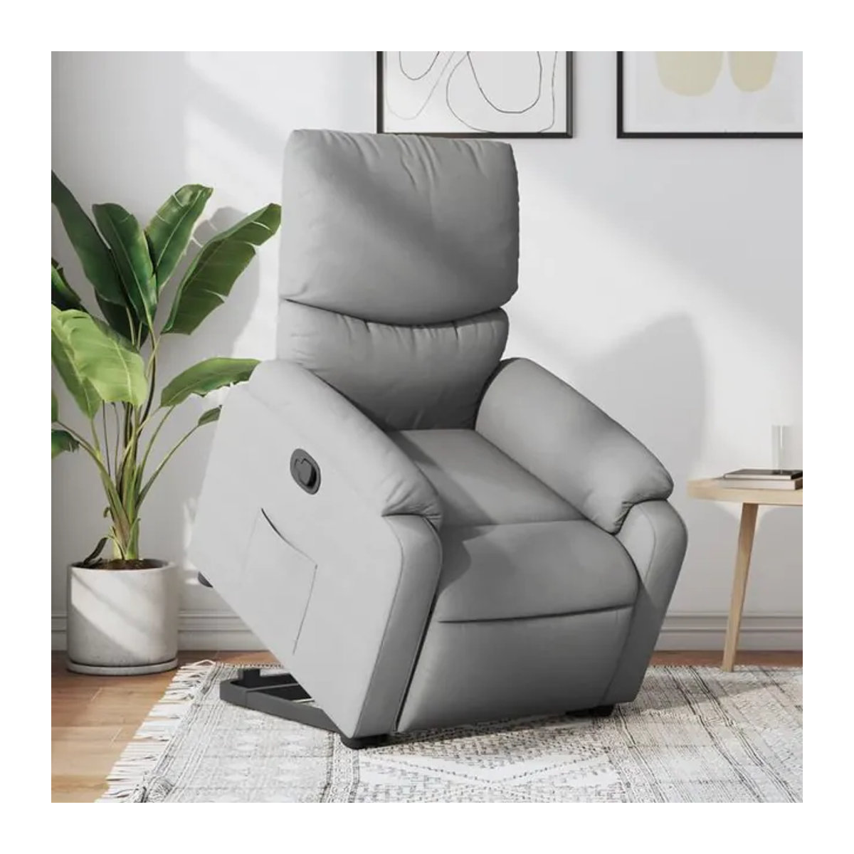 Vidaxl Schlafsofa Aufstehsessel in Grau mit Stoffbezug im modernen Design - Bild 1
