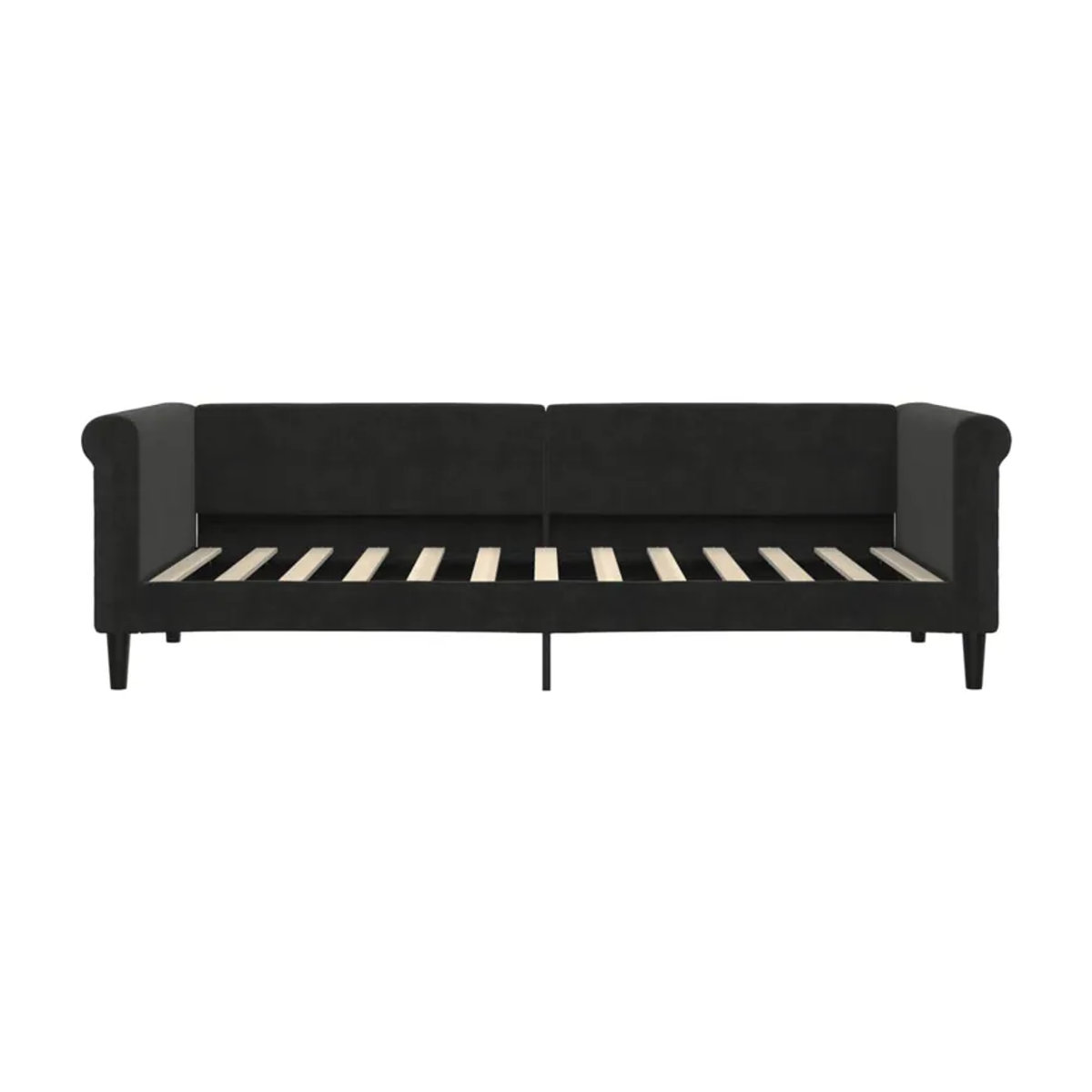Vidaxl Schlafsofa aus Samt in Schwarz, Modernes Design, Breite: 80 cm, Länge: 200 cm - Bild 2