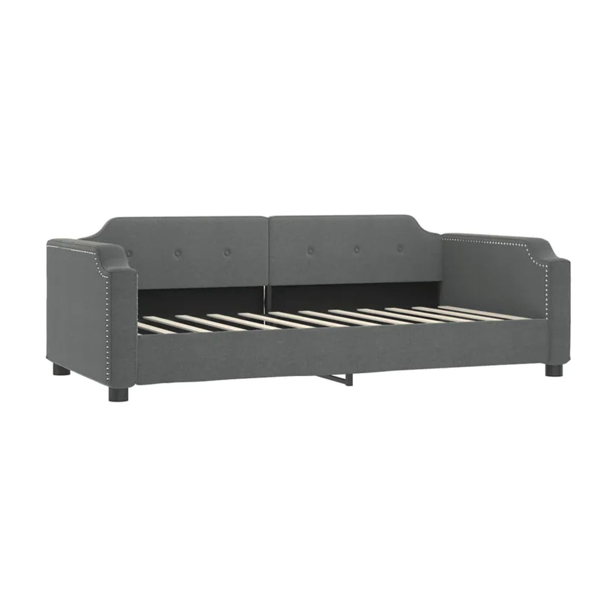 Vidaxl Schlafsofa in Grau aus Stoff mit Schlaffunktion, B/T/H: 90 x 200 cm - Bild 2