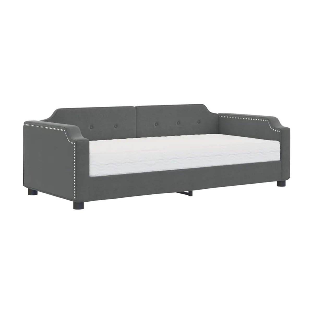 Vidaxl Schlafsofa in Grau aus Stoff mit Schlaffunktion, B/T/H: 90 x 200 cm - Bild 3