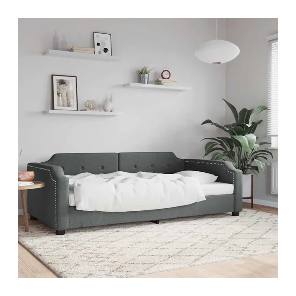 Vidaxl Schlafsofa in Grau mit Stoffbezug und Schlaffunktion, Breite: 80 cm, Länge: 200 cm - Bild 1
