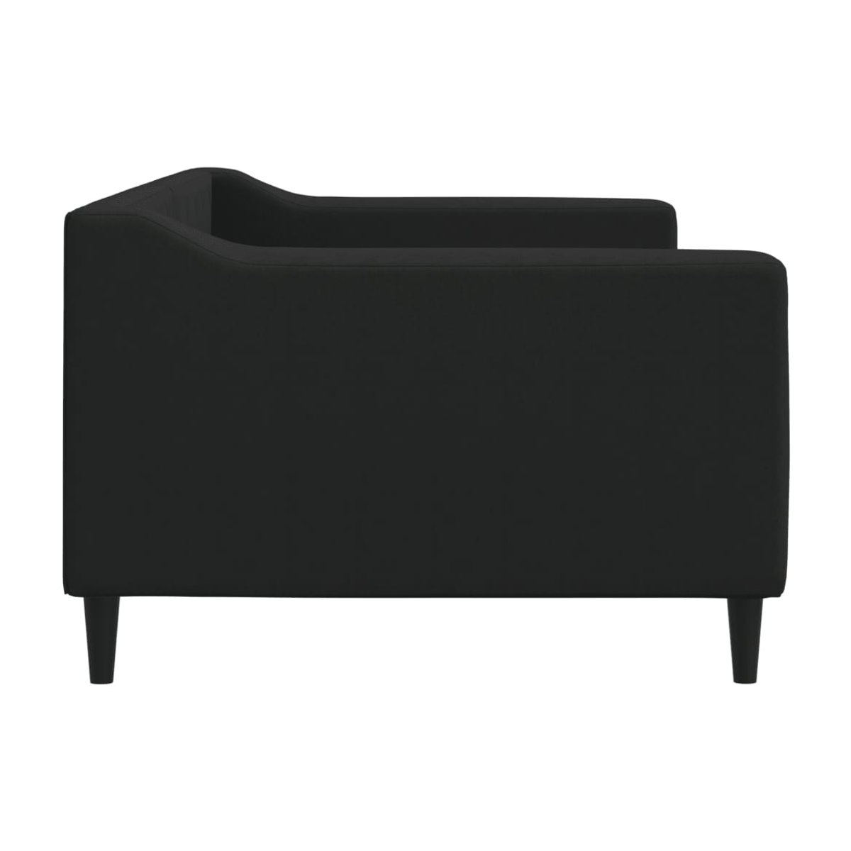 Vidaxl Schlafsofa in Schwarz mit Stoffbezug und Schlaffunktion, B: 90 cm, L: 200 cm - Bild 3