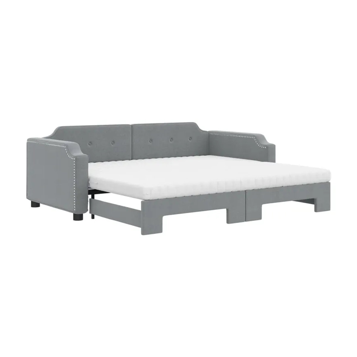 Vidaxl Schlafsofa mit Matratze in Grau aus Stoff, B/T/H: 90 x 200 cm - Bild 2