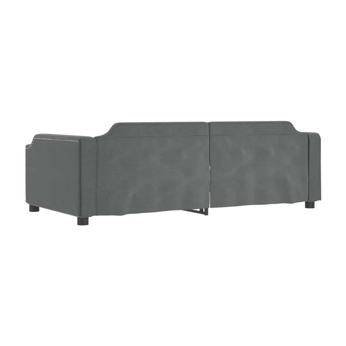Vidaxl Schlafsofa mit Schubladen in Grau aus Stoff und Holz mit Metallgestell, Breite: 80 cm, Länge: 200 cm - Bild 2