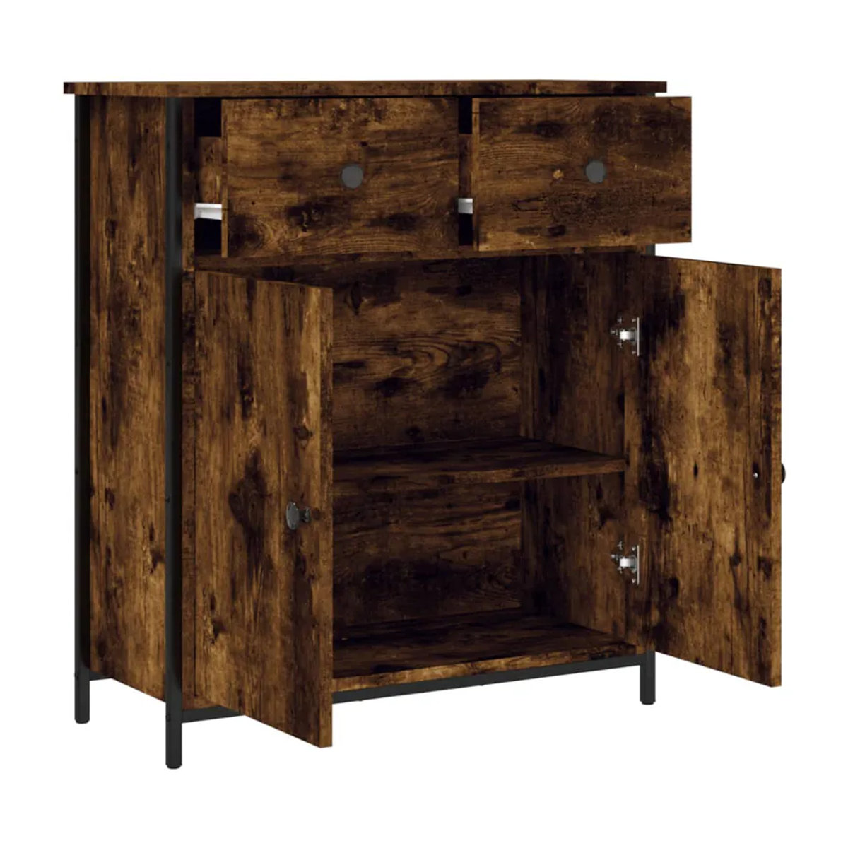 Vidaxl Schrank in Geräuchertem Eichen-Design, Braun, B/T/H: 70 x 30 x 80 cm - Bild 7