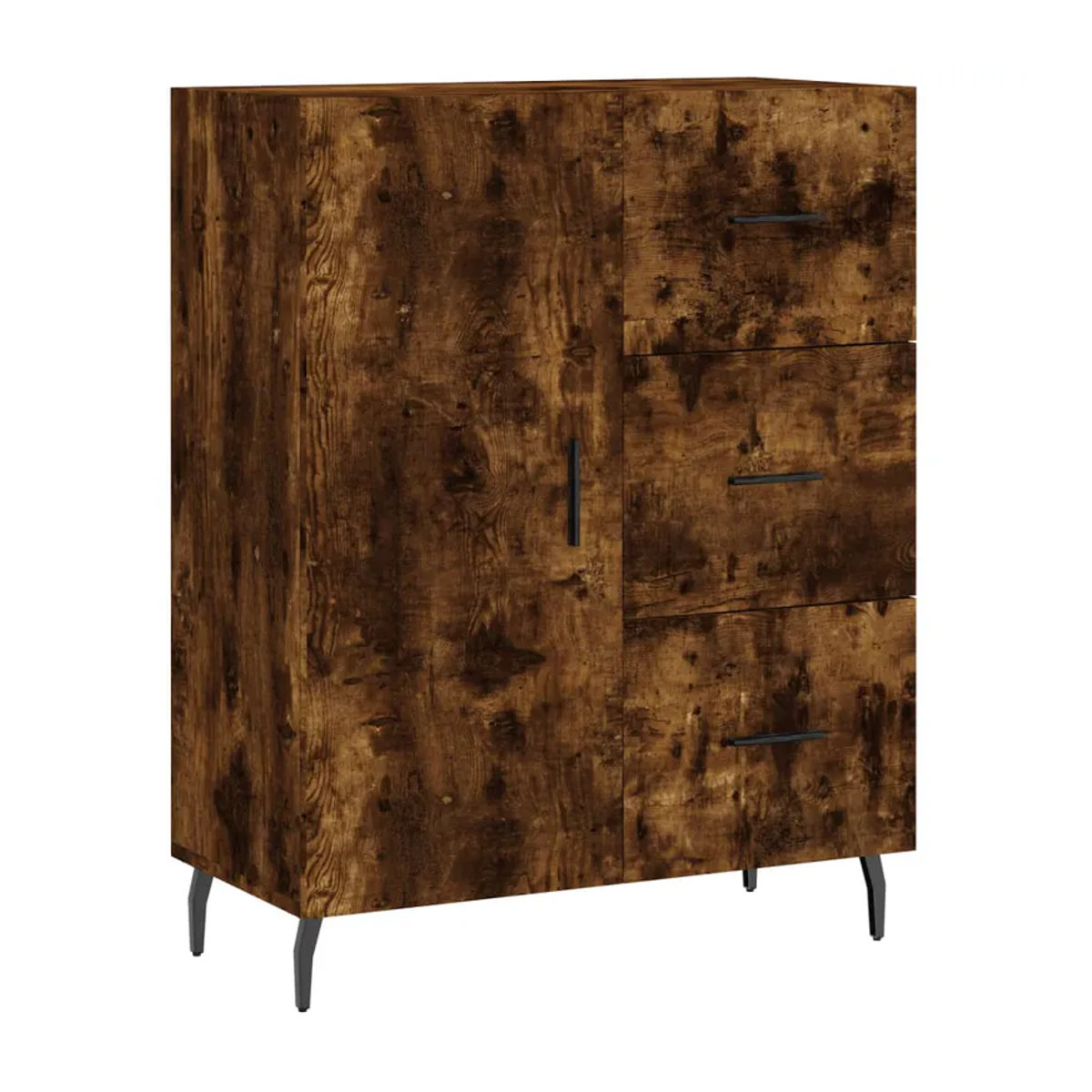 vidaxl Schrank in Geräuchertem Eichen-Design mit brauner Farbe, B/T/H: 69,5 x 34 x 90 cm - Bild 4