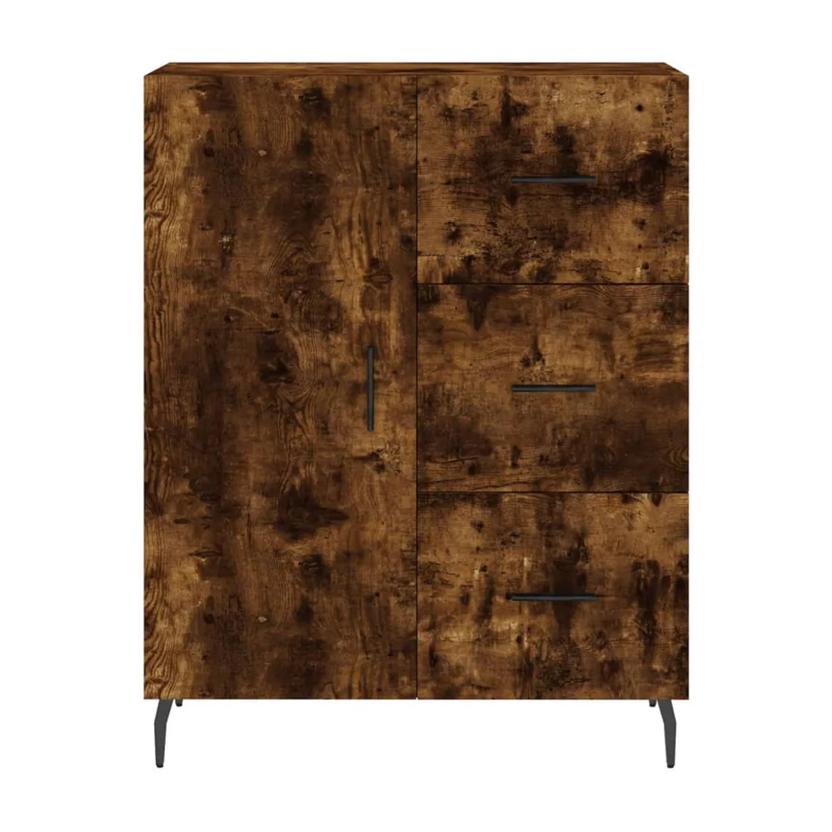 vidaxl Schrank in Geräuchertem Eichen-Design mit brauner Farbe, B/T/H: 69,5 x 34 x 90 cm - Bild 5