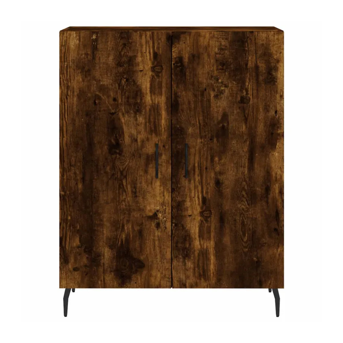 vidaxl Schrank in Geräuchertem Eichen-Look mit Scharniertüren und verstellbaren Regalböden, Braun, B/T/H: 69,5 x 34 x 90 cm - Bild 7