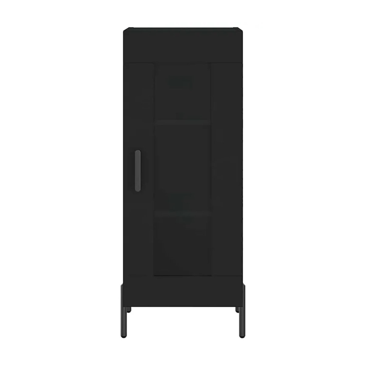 Vidaxl Schrank in Schwarz mit Drehtüren aus Holzwerkstoff und Glas, B/T/H: 34,5 x 34 x 90 cm - Bild 5