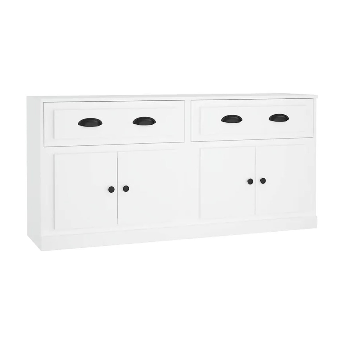Vidaxl Schränke Classic Set, 2 Stück, Weiß, Holzwerkstoff - Bild 2