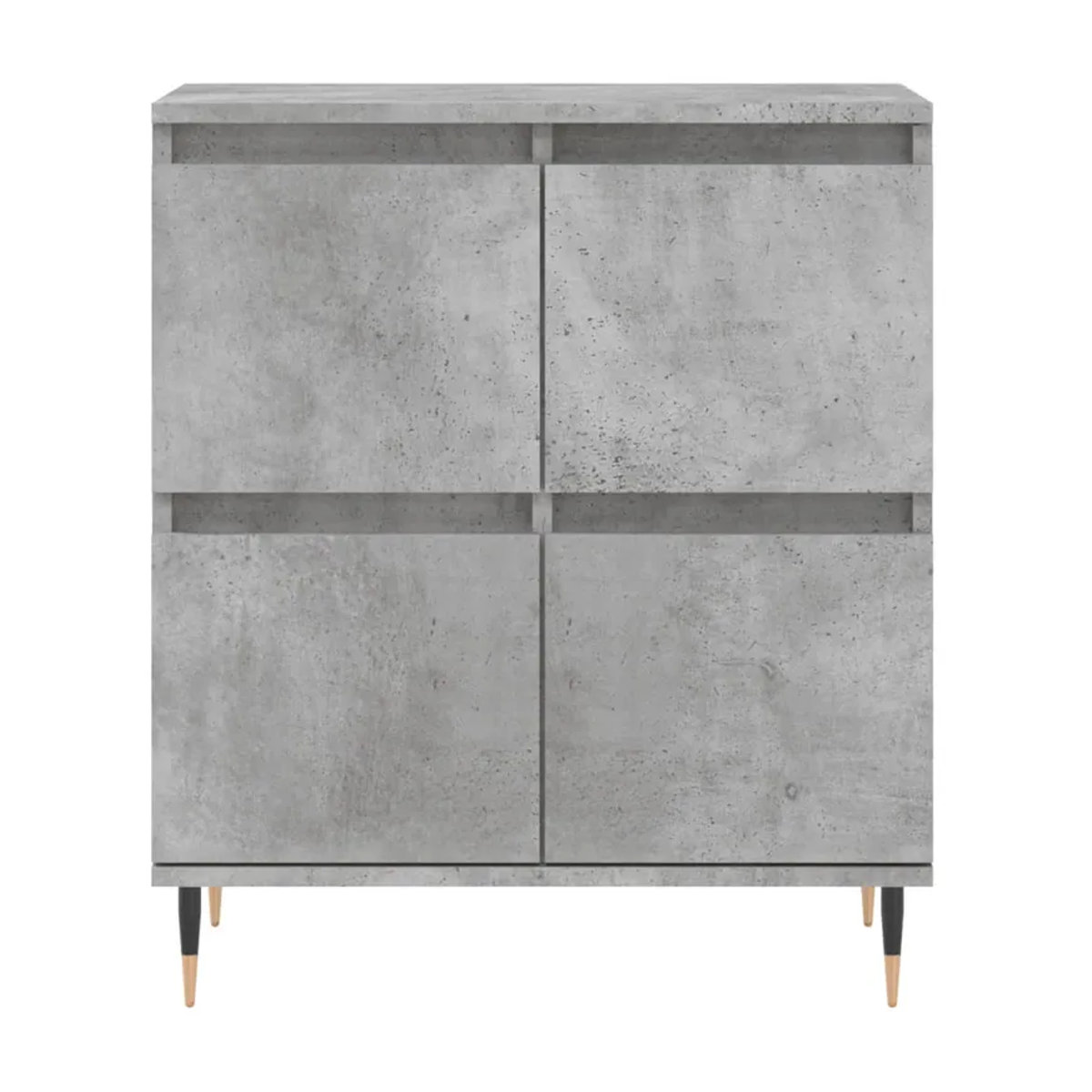 Vidaxl Schränke im 2er-Set, Classic Design, Beton Grau, Holzwerkstoff, freistehend mit Schwenktüren - Bild 5