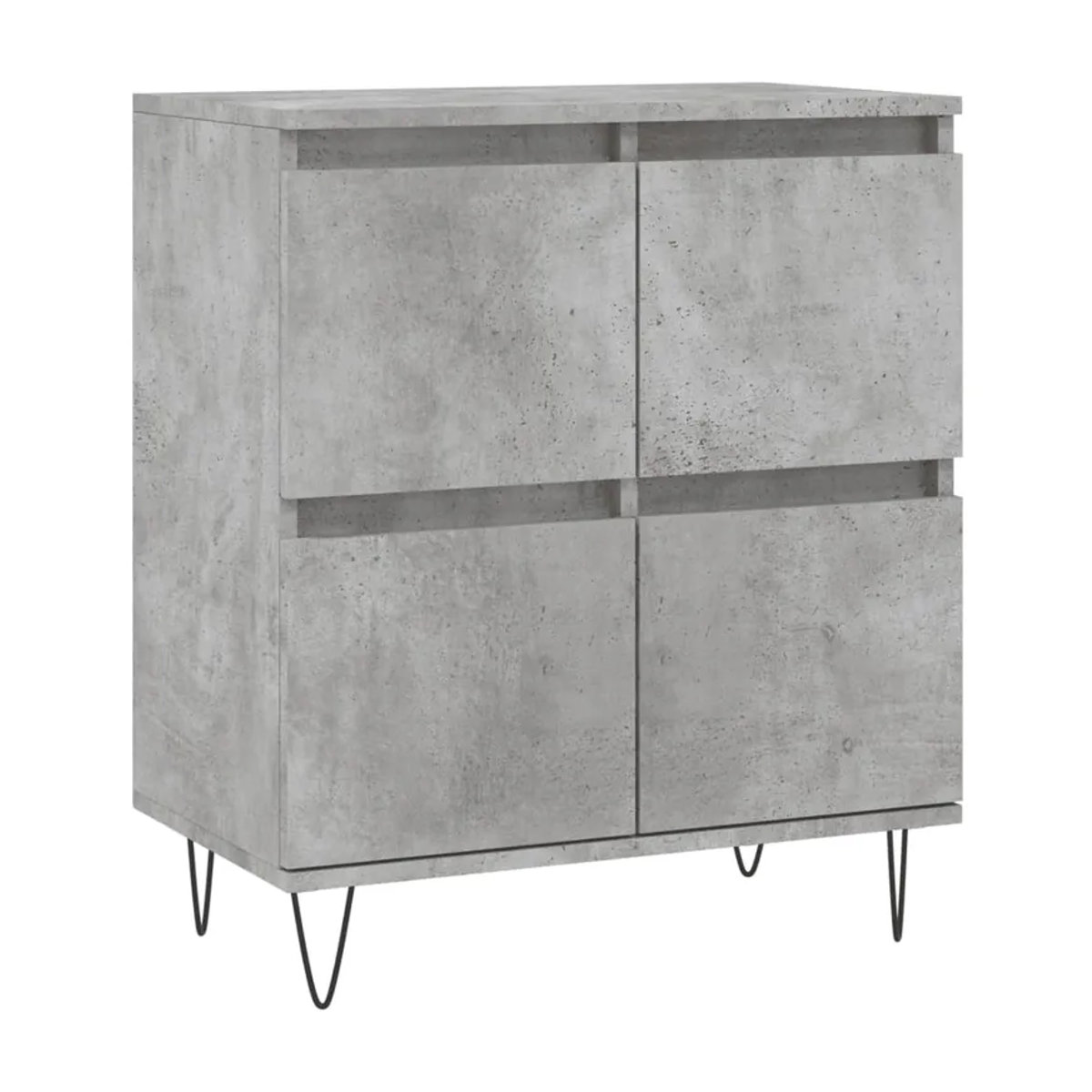 Vidaxl Schränke Set 2 Stück Classic in Beton Grau aus Holzwerkstoff mit Scharniertüren und verstellbaren Regalböden - Bild 2