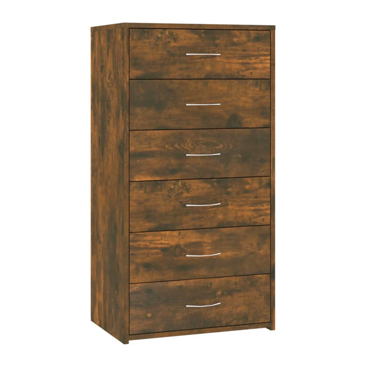 VIDAXL Sideboard in Räuchereiche mit 6 Schubladen, Braun, Holzwerkstoff, B/T/H: 50 x 34 x 96 cm - Bild 1