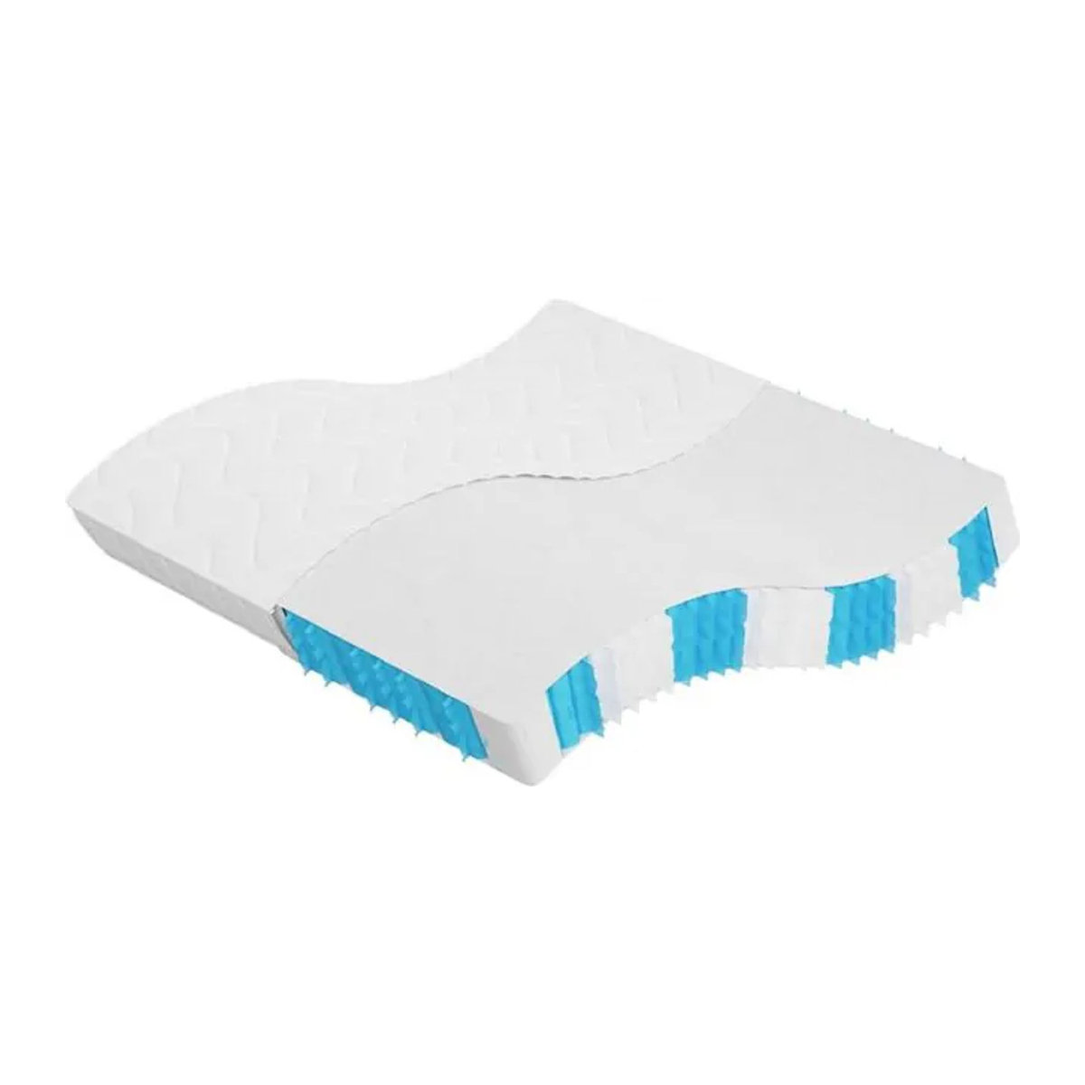 Vidaxl Taschenfederkern Matratze H2 Mittelfest in Weiß und Schwarz B: 200 cm x T: 200 cm - Bild 1