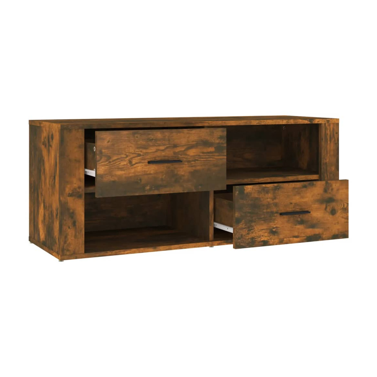 Vidaxl TV-Lowboard in Braun im Industrial-Stil aus Holzwerkstoff, B/T/H: 100 x 40 x 40 cm - Bild 2